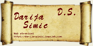 Darija Simić vizit kartica